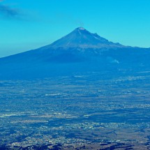 Smoking Popocatepetl which cannot climbed up for more than 20 years now